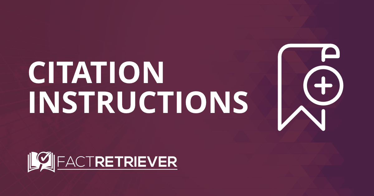 Citation Instructions Factretriever Com