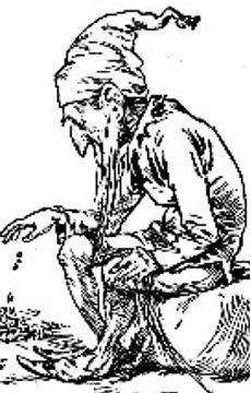 Leprechaun counting his gold