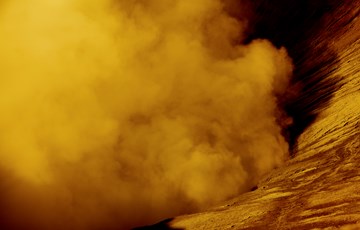 giant dust storm engulfing mars