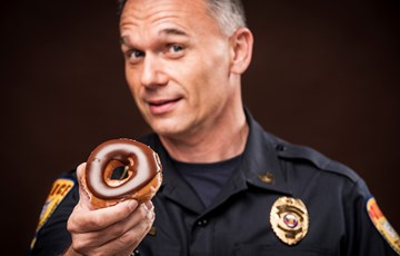police officer donut